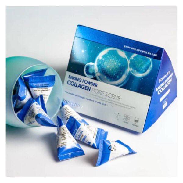 Švelnus Veido Šveitiklis su Soda ir Kolagenu FarmStay Collagen Baking Powder Pore Scrub, 7 ml