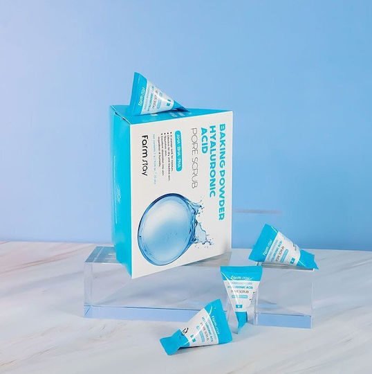 Švelnus Veido Šveitiklis su Hialurono Rūgštimi FarmStay Hyaluronic Acid Baking Powder Pore Scrub, 7 ml