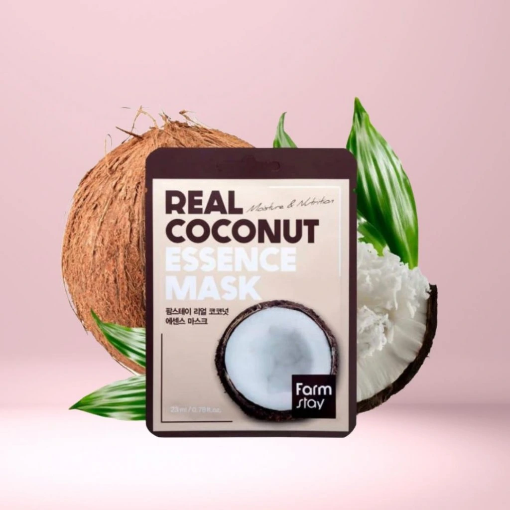 Lakštinė Veido Kaukė FarmStay Real Coconut Essence Mask Lakštinė Veido Kaukė FarmStay Real Coconut Essence Mask