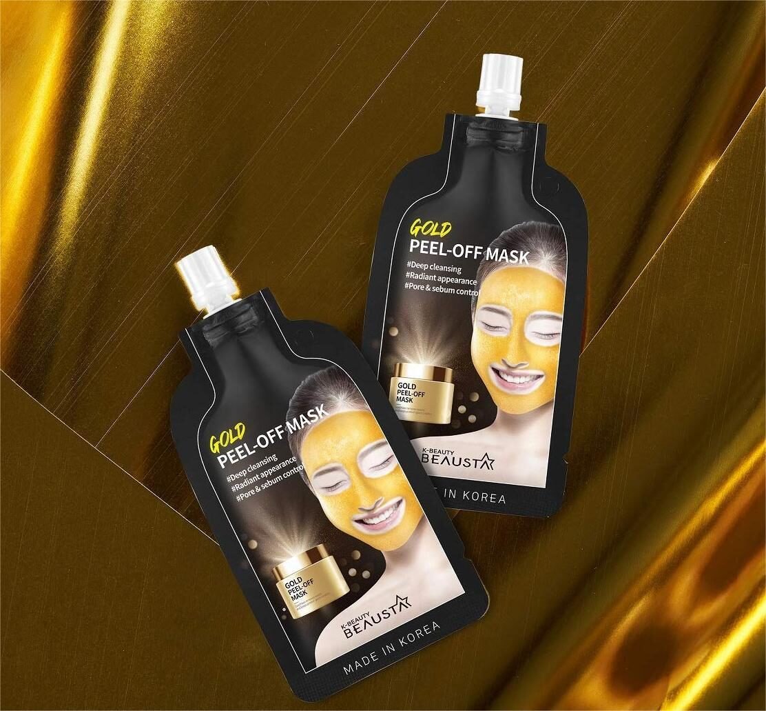 Valomoji Veido Aukso Kaukė Beausta Gold Peel-Off Mask, 20 ml Valomoji Veido Aukso Kaukė Beausta Gold Peel-Off Mask, 20 ml