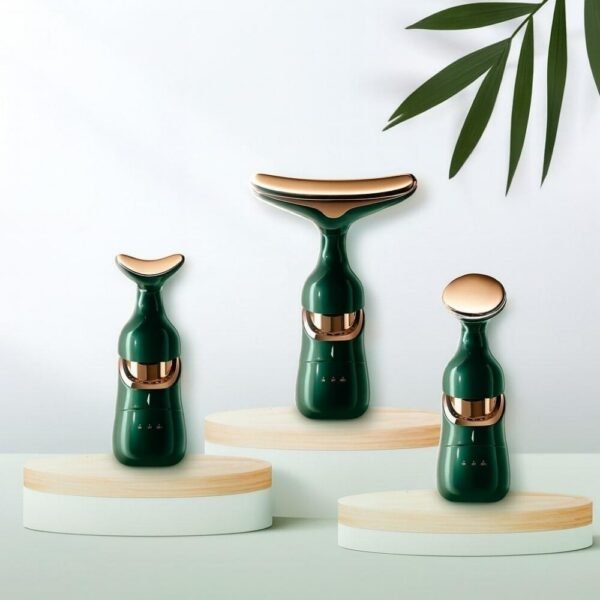 3in1 veido, kaklo ir paakių soninis masažuoklis – kasdieniam odos stangrinimui namuose